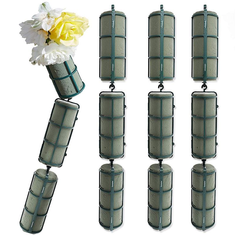 Bright Creations 12-Piece Floral Wet Foam Garland for Fresh Flowers, 2 x 5 Inches Each