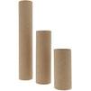 Brown Cardboard Tubes for Crafts, DIY Craft Paper Rolls in 3 Sizes (24 Pk)
