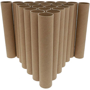 Brown Cardboard Tubes for Crafts (1.75 x 8 In, 24 Pack)