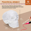 Foam Skulls for Day of the Dead Crafts, DIY Decor (4 In, 12 Pack)