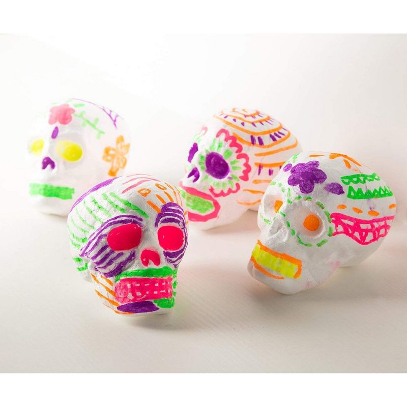Foam Skulls for Day of the Dead Crafts, DIY Decor (4 In, 12 Pack)