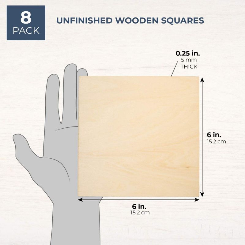 Thin Wood Sheets for Crafts, Wood Burning, Basswood Plywood (6 x 6 x 1 –  BrightCreationsOfficial