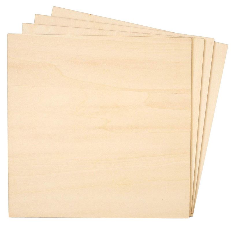 Thin Wood Sheets for Crafts, Wood Burning, Basswood Plywood (8 x 8 x 1/4 in, 8 Pack)