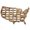 Bright Creations USA Wood Wine Cork Holder Board Map for Wall Decor, Dark Brown, 20 x 12 Inches