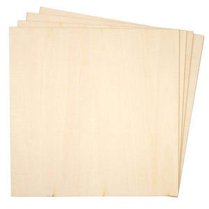 Bright Creations 8-Pack Square Basswood Plywood Thin Sheets for Wood Burning, 10 Inches