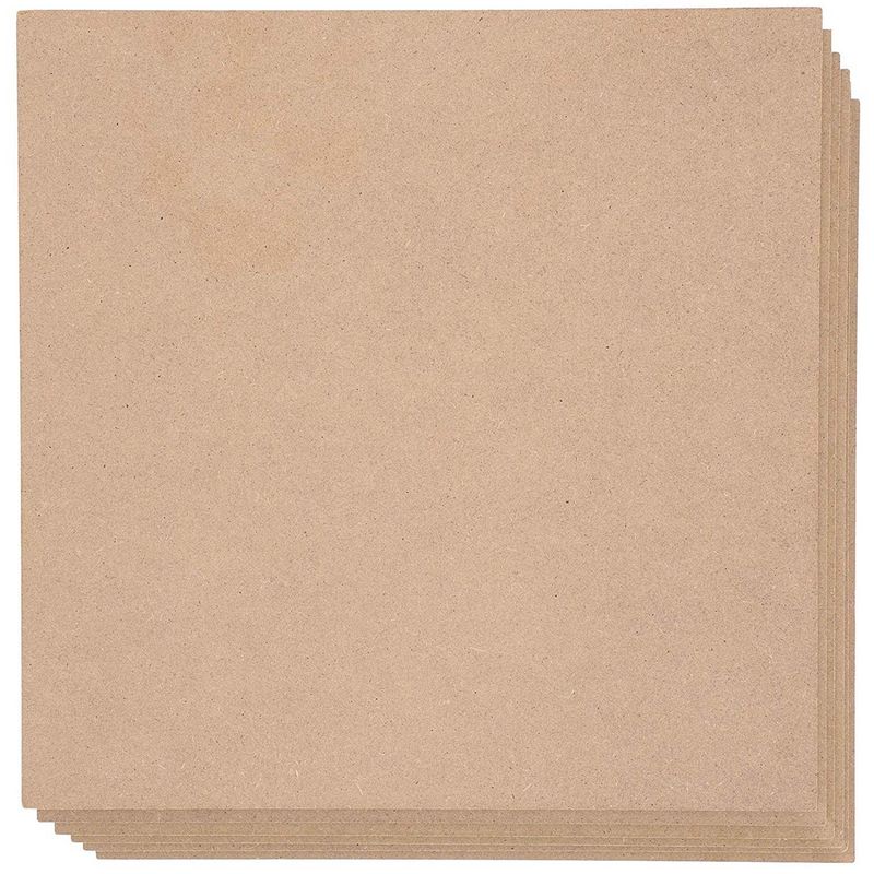 MDF Board, Chipboard Sheets for Crafts (10 in, 6 Pack)