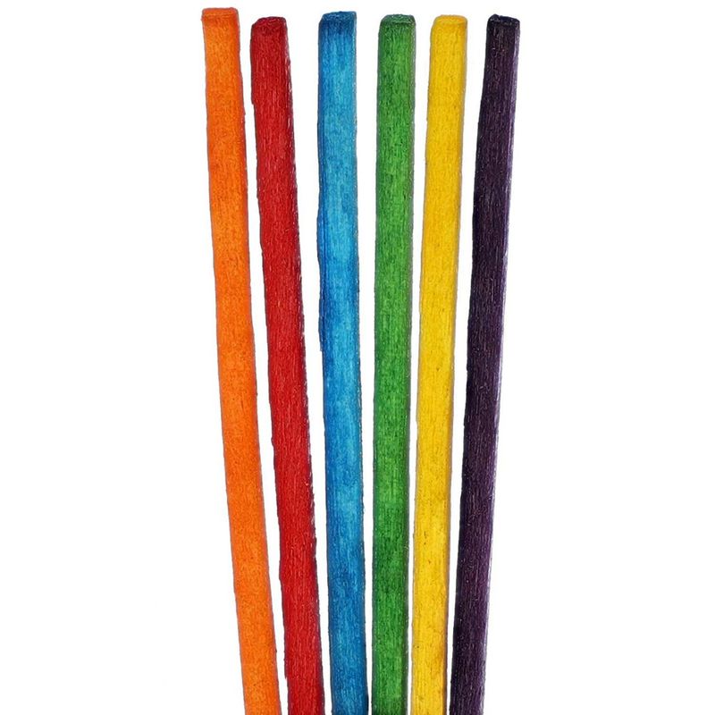 Mini Rainbow Popsicle Sticks for Crafts, 6 Colors (2000 Count)