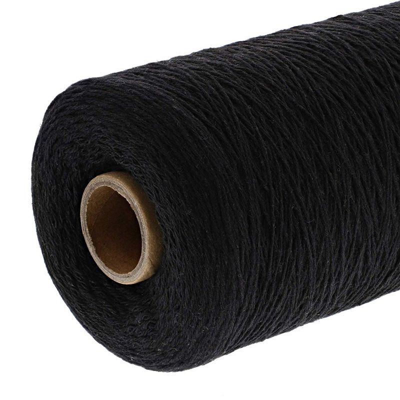 Black Cotton Loom Warm Thread Rolls, 800 Yards Each (2 Pack)