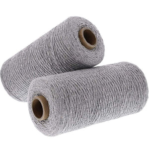 Grey Cotton Loom Warm Thread Rolls, 800 Yards Each (2 Pack, 1600 Yards)