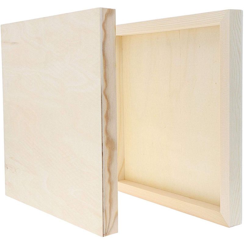 Unfinished Wood Canvas Boards for Painting (10 x 10 in, 6 Pack)
