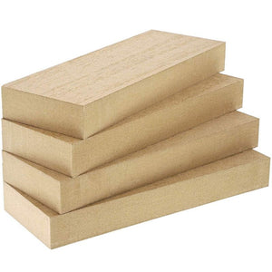 Unfinished Wood Rectangles for Crafts, 1 Inch Thick (3 x 8 in, 4 Pack)