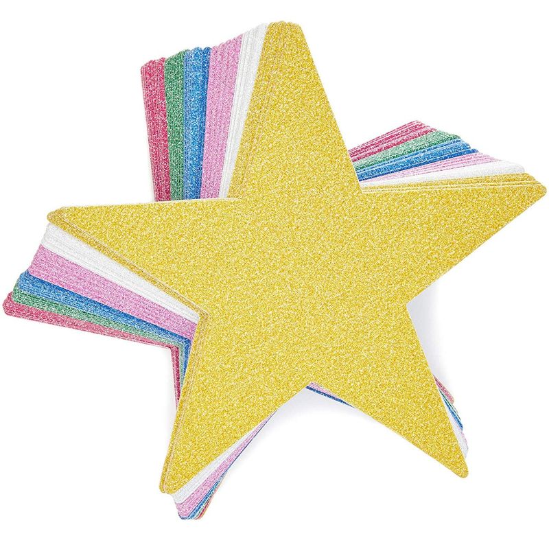 Paper Junkie Glitter Star Cutouts (60 Count), 6 Colors –  BrightCreationsOfficial