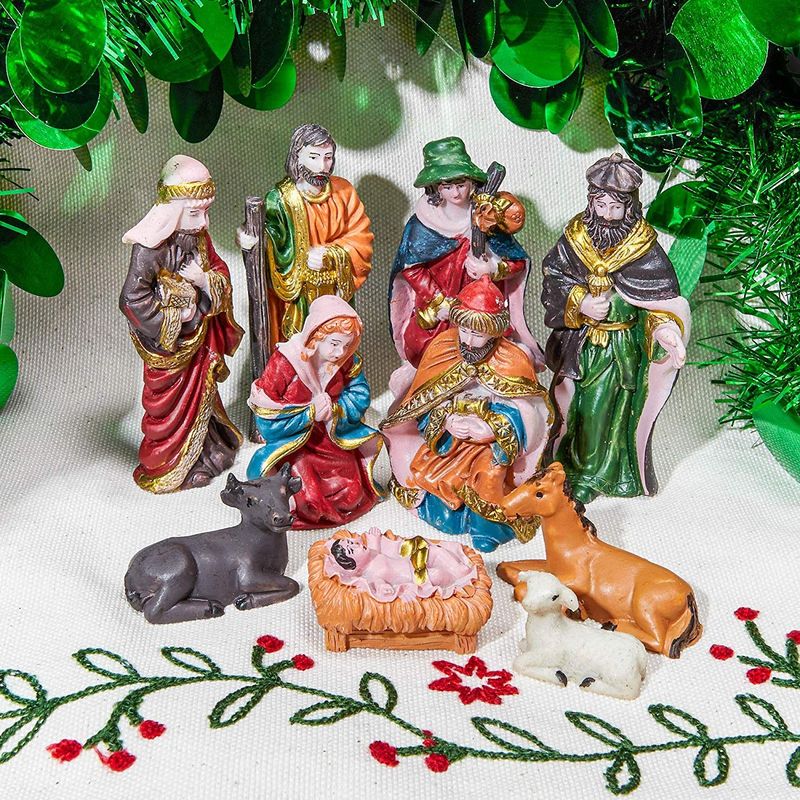 Mini Christmas Nativity Scene (10 Pieces)