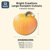 Bright Creations Large Pumpkin Cutouts (12 Pack) 4 Realistic Designs