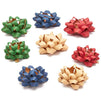 Bright Creations Kraft Bows and Ribbons for Gift Wrapping (Blue, Green, Red, Gold, 120-Pack)