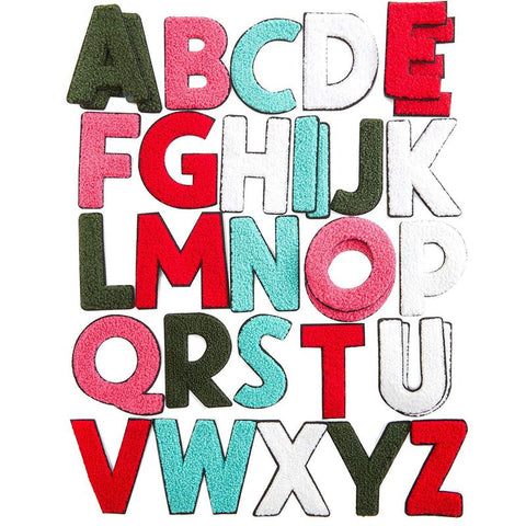 82 Pieces Iron on Patches, 1 inch Black Alphabet Letters and Numbers Patches for Applique, Sewing and Crafts