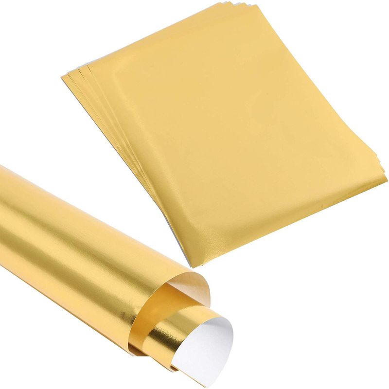Gold Metallic Foil Sheets for Crafts (11 x 8.5 In, 50 Pack)
