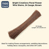 Bright Creations Floral Flower Wire Stems (1100 Count) 24 Gauge, 16 Inch, Brown