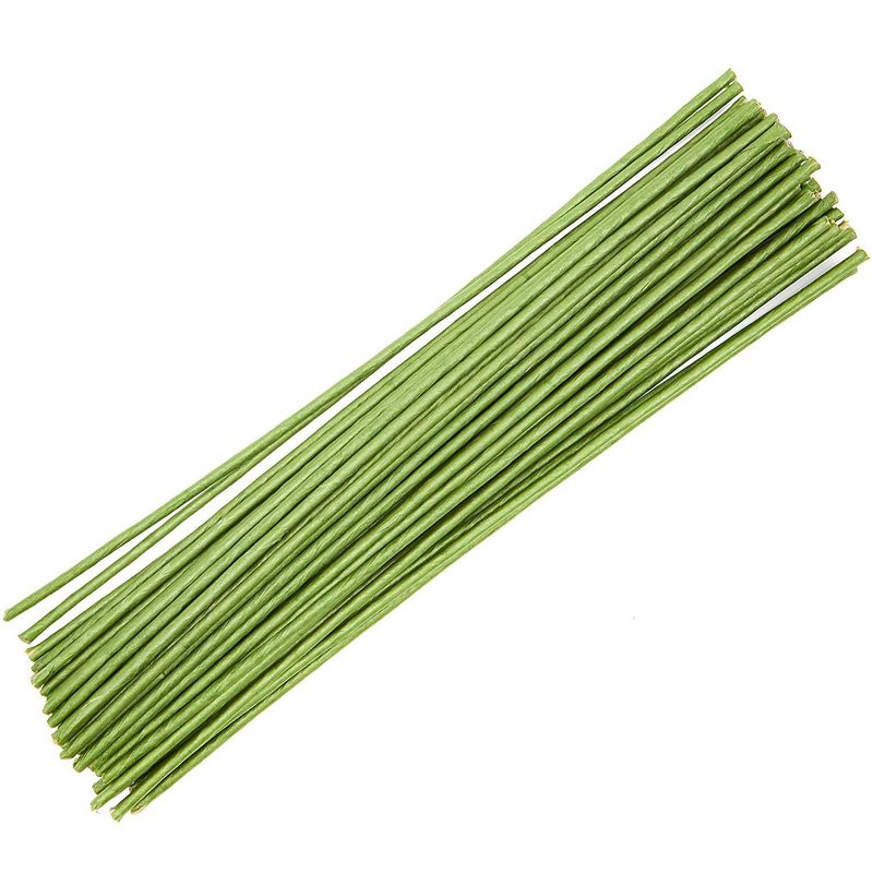 18 Gauge Floral Stem Wire - Cloth Wrapped - Lt. Green