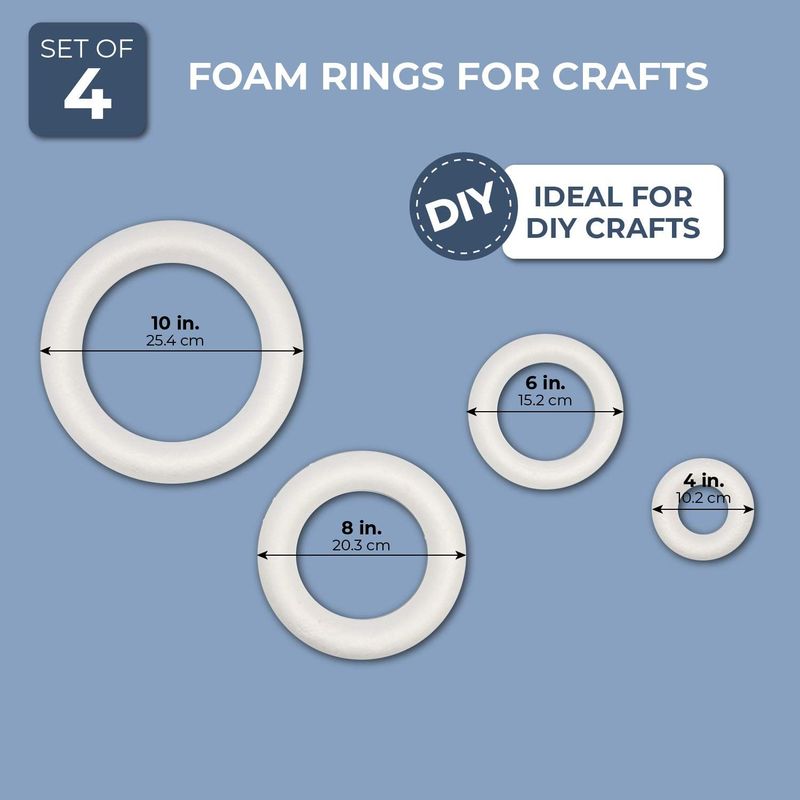 Foam Circles for Crafts (4 Sizes, 4 Pack) – BrightCreationsOfficial