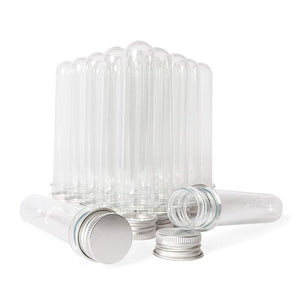 Plastic Test Tubes with Aluminum Caps (45ml, 30 Pack)
