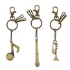 Bright Creations Bronze Keychain, Musical (6 Pack), 5 Inches, Assorted