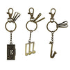 Bright Creations Bronze Keychain, Musical (6 Pack), 5 Inches, Assorted