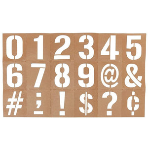 Bright Creations Oil Board Stencil Set for DIY Crafts, Number, Letter, Symbol (Pack of 50, 6 in.)