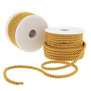 Gold Craft Rope Cord, Twisted Trim String (36 Yards, 2 Pack)
