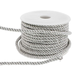 Twisted Cord Trim Rope, Silver (36 Yards, 2 Pack)