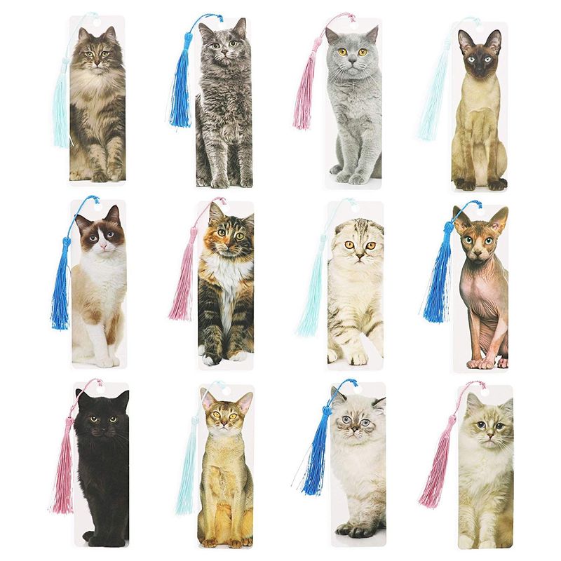 Tassel Bookmark, Cat Breed Designs (72 Pack)