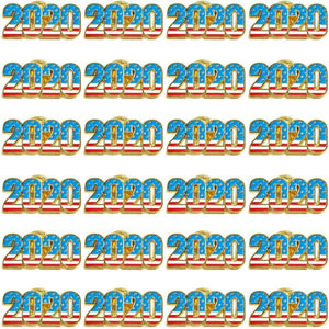 2020 Election Patriotic American Flag Lapel Pins (24 Pack)