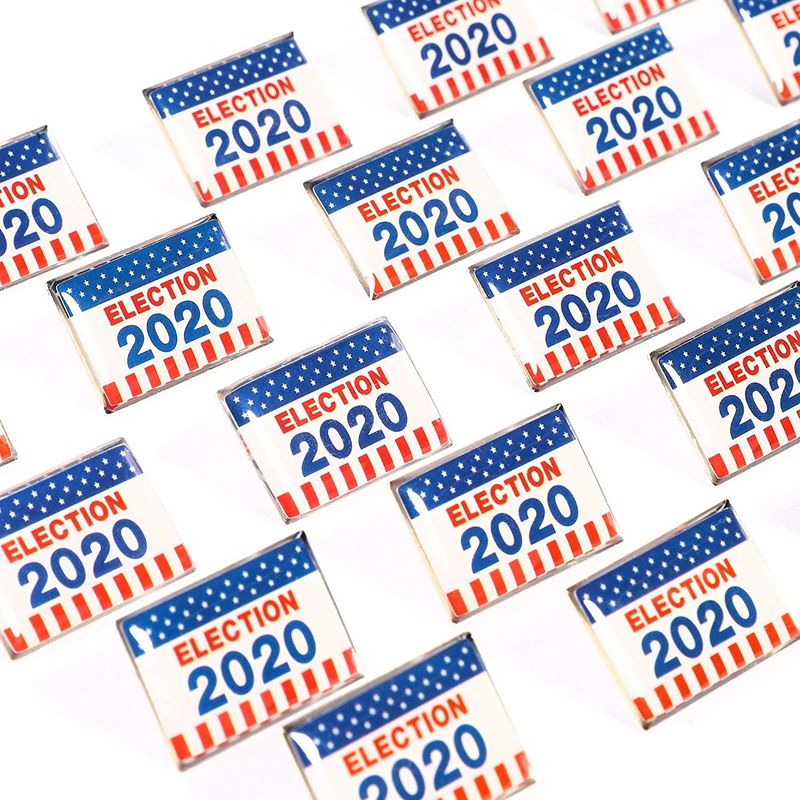 American Flag Theme Election 2020 Lapel Pins (24 Pack)