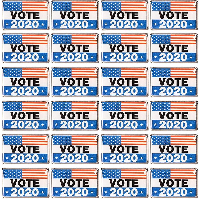 Vote 2020 American Flag Election Day Lapel Pins (24 Pack)