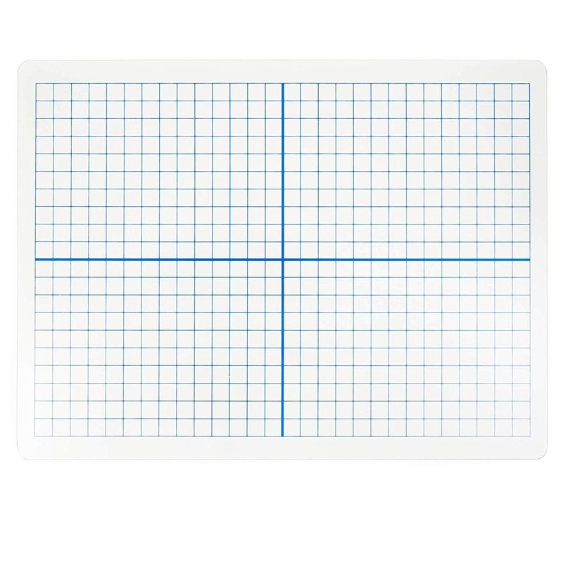 Bright Creations Dry Erase XY Axis Graph Lap Board with Erasers (11.8 x 8.9 in, Double Sided, White, 12 Pack)