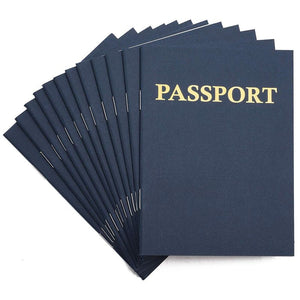 Passport Books for Kids with Stickers (5.6 x 4.2 in, 12 Pack)