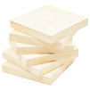Natural Unfinished Wooden Paint Panel Boards (6 x 6 in, 6 Pack)