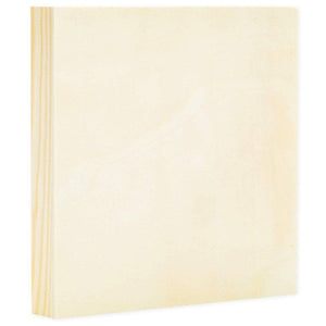 Natural Unfinished Wooden Paint Panel Boards (6 x 6 in, 6 Pack)