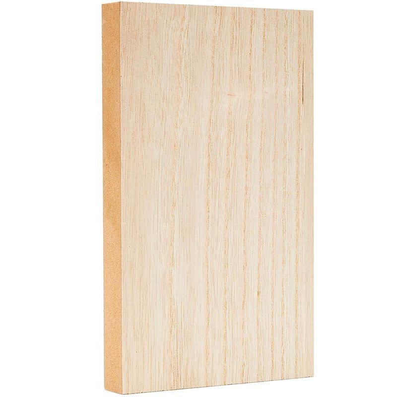 4 Pack Unfinished MDF Wood Rectangles for Crafts, 1 Inch Thick Rectangle  Wooden Blocks for Crafting (3 x 8 In)
