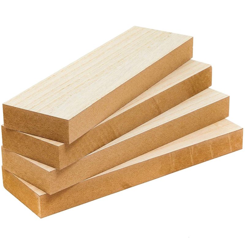 Unfinished Wood Blocks for DIY Crafts, Sign Block, Kids Games (5x5 In, 4  Pack)