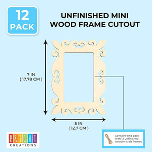 Bright Creations Unfinished Wood Picture Frames for 2 x 3 inch Photos (5 x 6 in, 24-Pack)