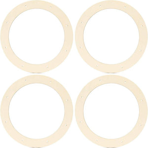 Bright Creations Wreath Frames for Crafts, Wooden Floral Craft Rings (11.5 in, 4 Pack)