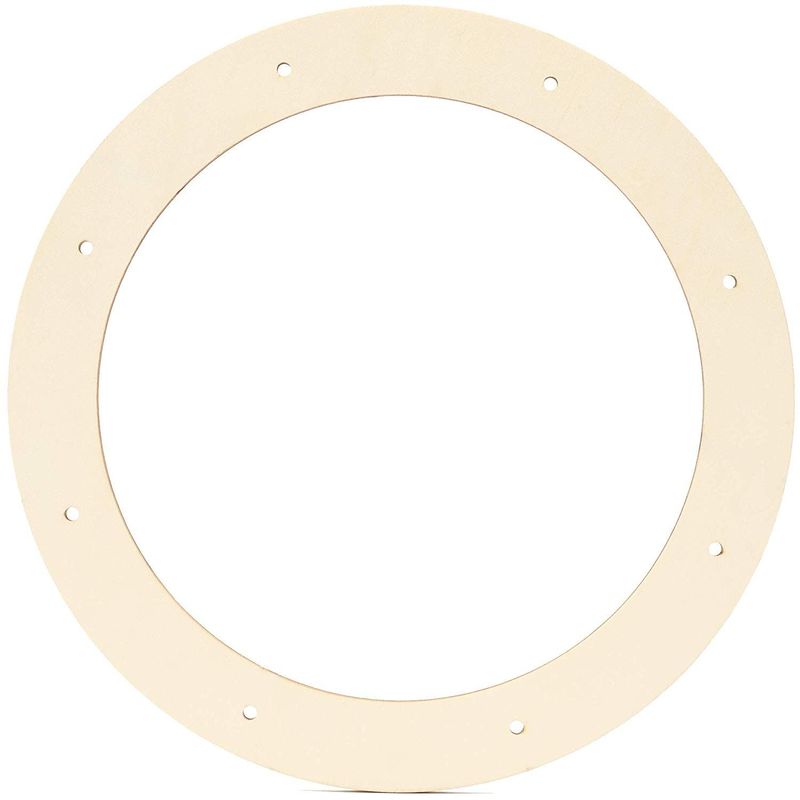 Set Of 5 - Natural Wooden Rings For Crafts, Floral Hoop Wreath Wall Hanging  Decor