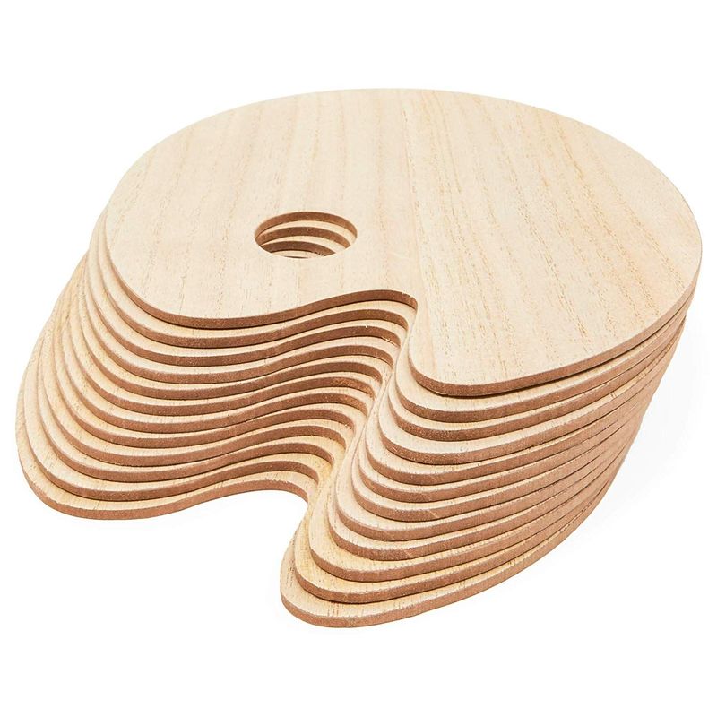 Painter Painting Artist Palette Abstract Wood Shape Unfinished Piece Cutout  Craft DIY Projects - 6.25 Inch Size - 1/4 Inch Thick
