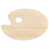 Unfinished Wood Oval Painting Palette (12 x 8 In, 12 Pack)