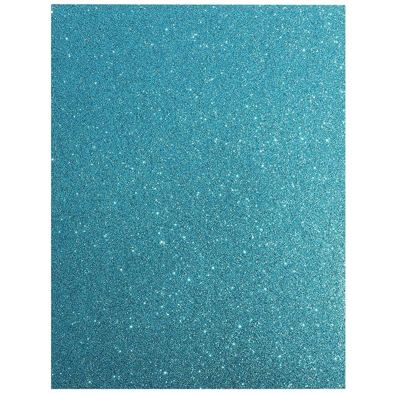 Glitter Cardstock Ocean Blue 8 1/2 x 11 81# Cover Sheets Bulk Pack of 10
