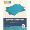 Blue Glitter Cardstock Paper for DIY Projects, Arts and Crafts (11 x 8.5 In, 24 Pack)