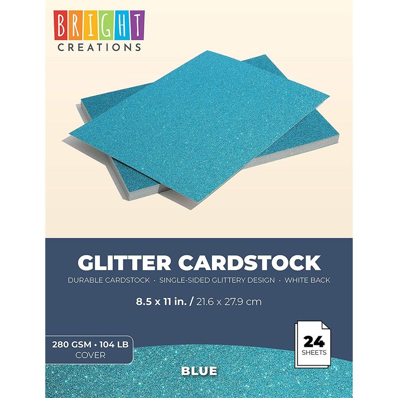 Best Creation Glitter Cardstock 12X12-Jewel Blue - 4718167232078