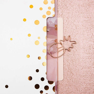 Bright Creations Cute Paper Clip Bookmarks (Rose Gold, 50 Pieces)