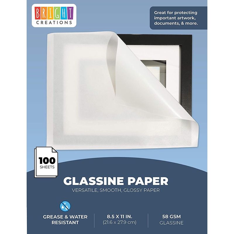 Glassine Paper Roll for Artwork, Transparent Paper (17.5 In x 25